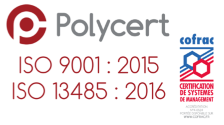 Polycert — ISO 9001 et ISO 13485